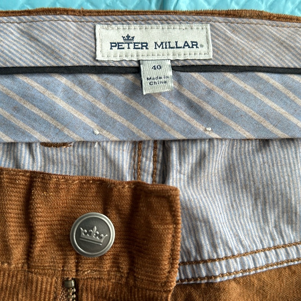 Men’s size 40 Peter Millar brown corduroy pants